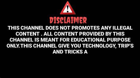 disclaimer youtube.